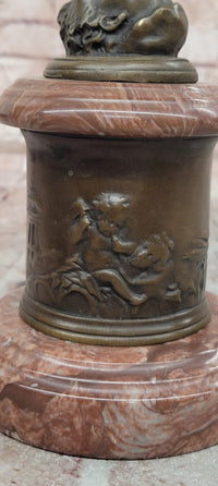 16.75''H BRONZE STATUE OF FLYING MERCURY BRONZE SCULPTURE SIGNED: Giambologna