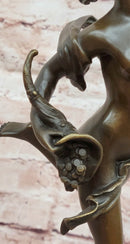 Bronze Figure Lady Fortuna Signed Giambologna Sculptures Hot Cast Figurine