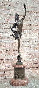 Bronze Figure Lady Fortuna Signed Giambologna Sculptures Hot Cast Figurine
