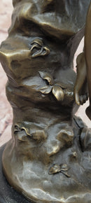Nymphe De Diane Signed Lucie Ledieu Diana the Huntress Mythical Bronze Sculpture