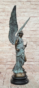 Winged Victory Angel with Sword Western Art Sculpture Bronze Statue by Coutan