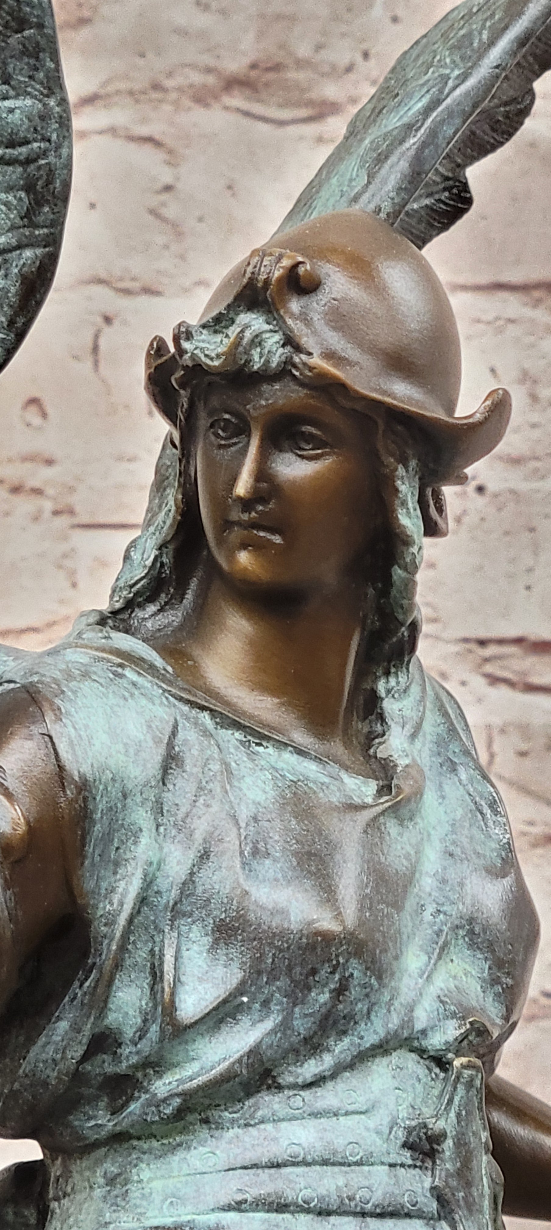 Winged Victory Angel with Sword Western Art Sculpture Bronze Statue by Coutan