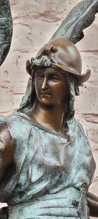 Winged Victory Angel with Sword Western Art Sculpture Bronze Statue by Coutan