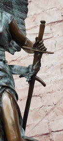 Winged Victory Angel with Sword Western Art Sculpture Bronze Statue by Coutan