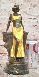Original Milo Bronze Art Deco Statue Belly Dancer Sculpture Hot Cast Decor