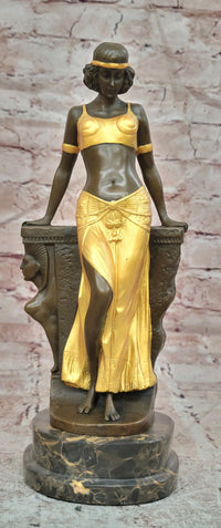 Original Milo Bronze Art Deco Statue Belly Dancer Sculpture Hot Cast Decor