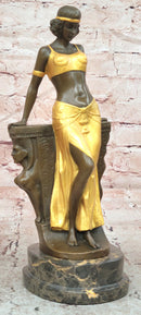 Original Milo Bronze Art Deco Statue Belly Dancer Sculpture Hot Cast Decor