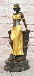 Original Milo Bronze Art Deco Statue Belly Dancer Sculpture Hot Cast Decor