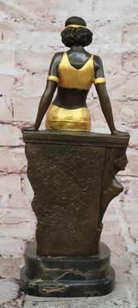 Original Milo Bronze Art Deco Statue Belly Dancer Sculpture Hot Cast Decor