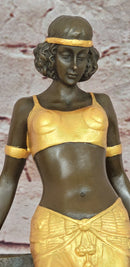 Original Milo Bronze Art Deco Statue Belly Dancer Sculpture Hot Cast Decor