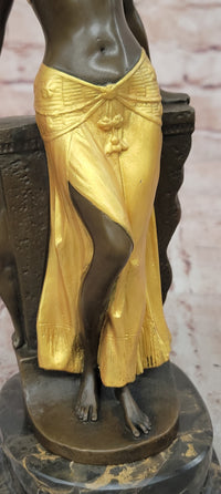 Original Milo Bronze Art Deco Statue Belly Dancer Sculpture Hot Cast Decor