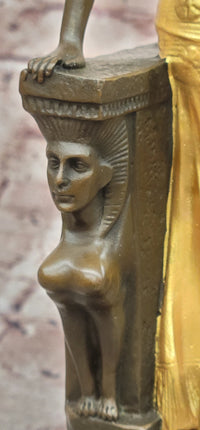 Original Milo Bronze Art Deco Statue Belly Dancer Sculpture Hot Cast Decor