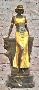 Original Milo Bronze Art Deco Statue Belly Dancer Sculpture Hot Cast Decor