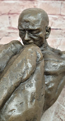 Large Bronze Swimmer Sculpture Signed Milo