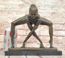 Abstract Bronze Twisted Dancer Sculpture Signed Cesaro Museum Quality Artwork Statue