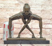 Abstract Bronze Twisted Dancer Sculpture Signed Cesaro Museum Quality Artwork Statue