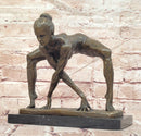 Abstract Bronze Twisted Dancer Sculpture Signed Cesaro Museum Quality Artwork Statue
