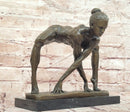 Abstract Bronze Twisted Dancer Sculpture Signed Cesaro Museum Quality Artwork Statue