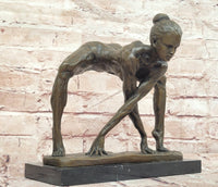 Abstract Bronze Twisted Dancer Sculpture Signed Cesaro Museum Quality Artwork Statue