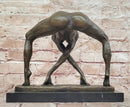 Abstract Bronze Twisted Dancer Sculpture Signed Cesaro Museum Quality Artwork Statue