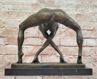 Abstract Bronze Twisted Dancer Sculpture Signed Cesaro Museum Quality Artwork Statue