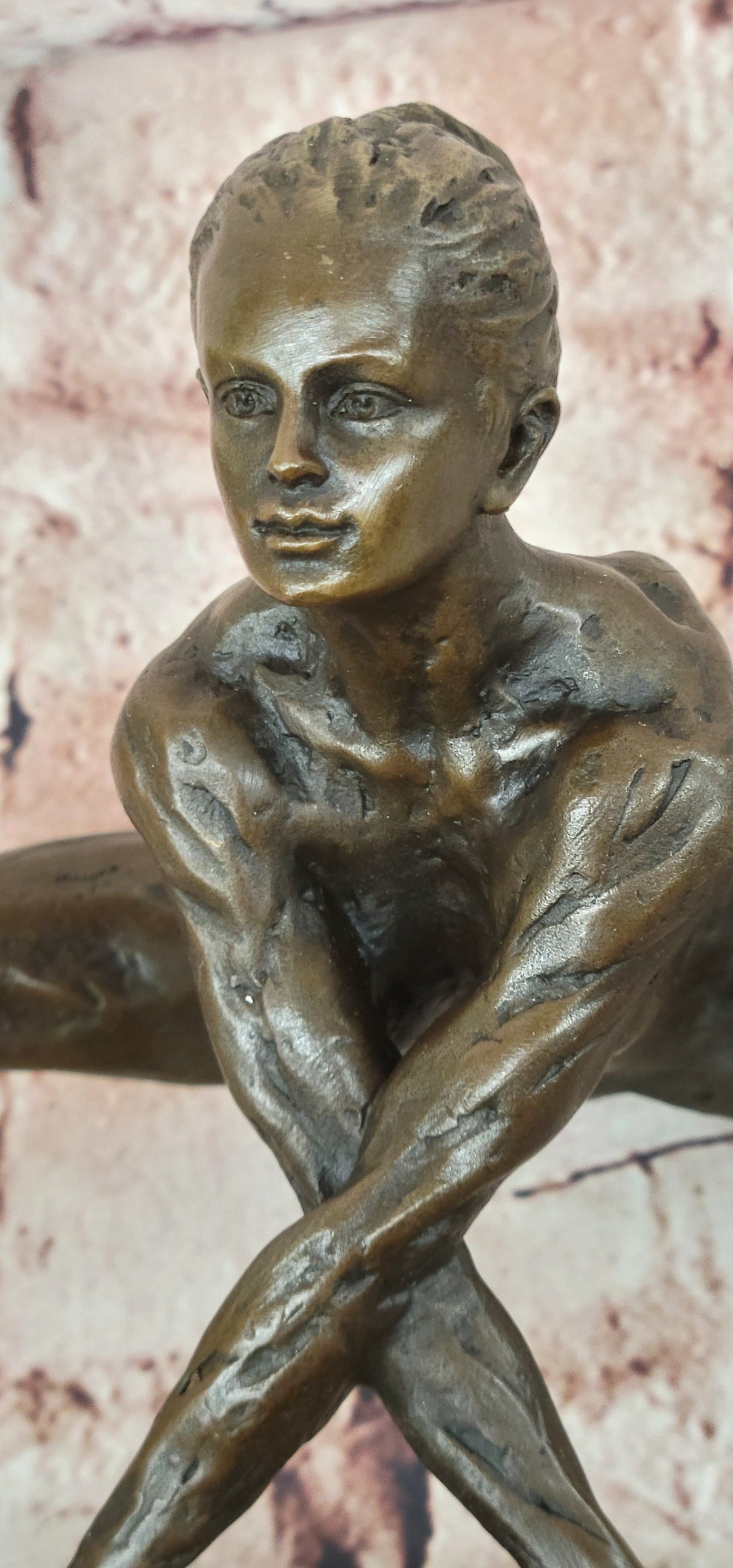 Abstract Bronze Twisted Dancer Sculpture Signed Cesaro Museum Quality Artwork Statue