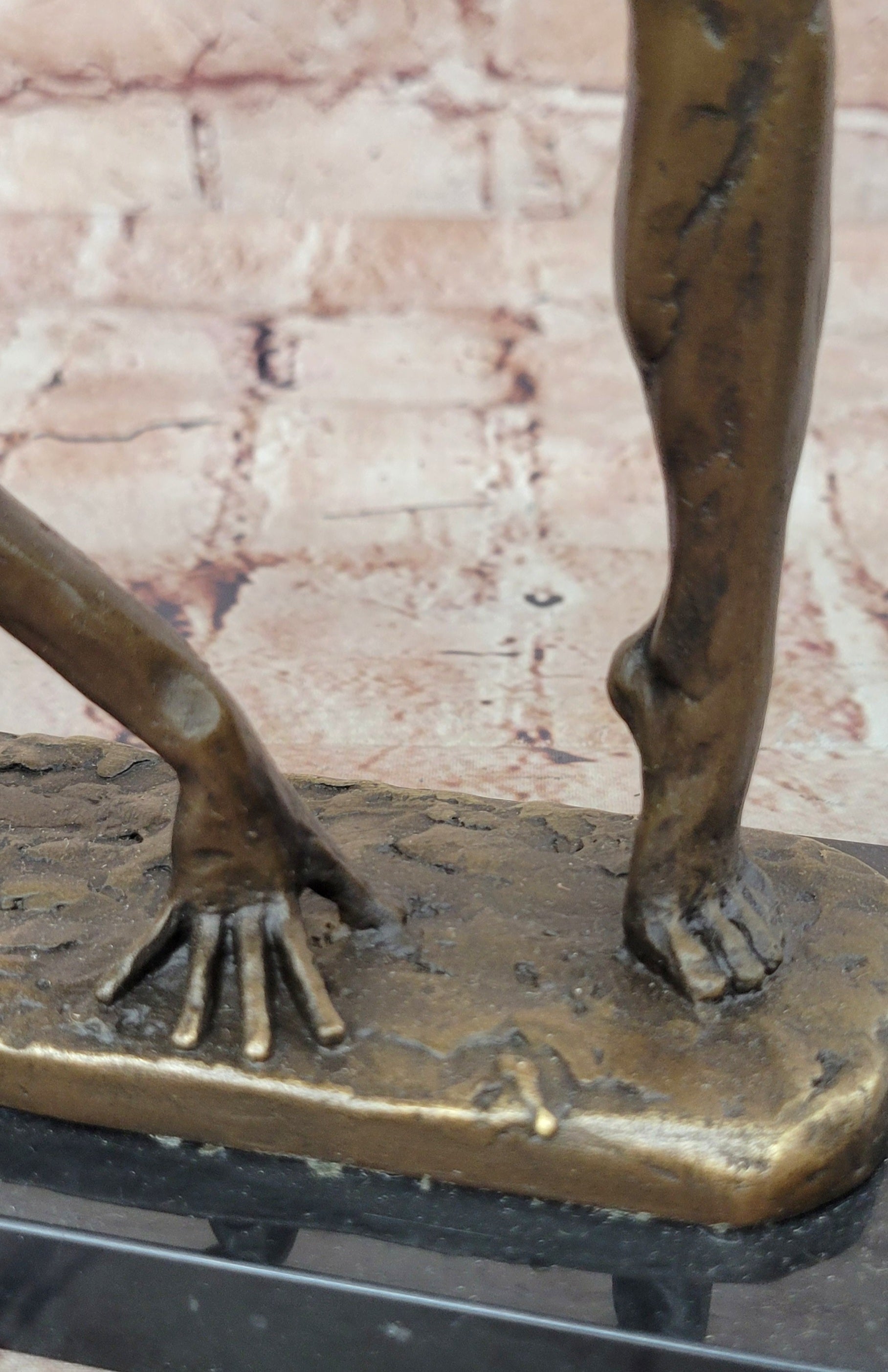 Abstract Bronze Twisted Dancer Sculpture Signed Cesaro Museum Quality Artwork Statue
