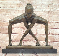 Abstract Bronze Twisted Dancer Sculpture Signed Cesaro Museum Quality Artwork Statue