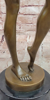 Hand Made Collectible Bronze Sculpture Nude Dancer Posing by Cesaro Statue