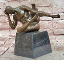 Bronze Male Nude Sculpture Bodybuilder Statue Signed Original Cesaro Gay Art
