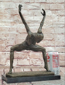 Contemporary Bronze Sculpture Abstract Modern Art Dancer Signed Milo Figurine Statue