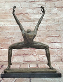 Contemporary Bronze Sculpture Abstract Modern Art Dancer Signed Milo Figurine Statue