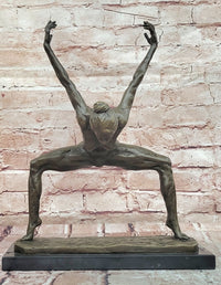 Contemporary Bronze Sculpture Abstract Modern Art Dancer Signed Milo Figurine Statue