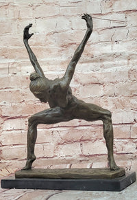 Contemporary Bronze Sculpture Abstract Modern Art Dancer Signed Milo Figurine Statue