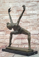 Contemporary Bronze Sculpture Abstract Modern Art Dancer Signed Milo Figurine Statue