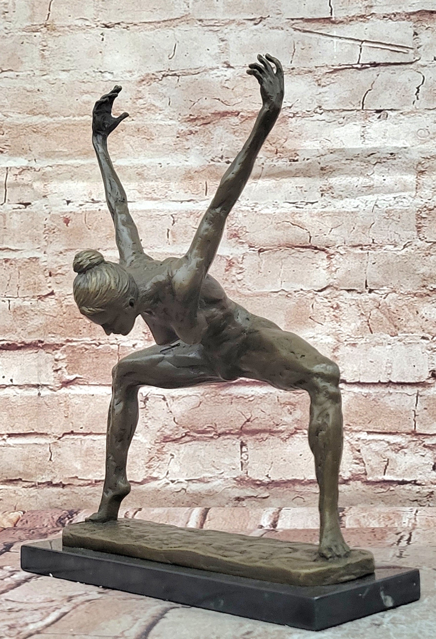 Contemporary Bronze Sculpture Abstract Modern Art Dancer Signed Milo Figurine Statue