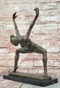 Contemporary Bronze Sculpture Abstract Modern Art Dancer Signed Milo Figurine Statue