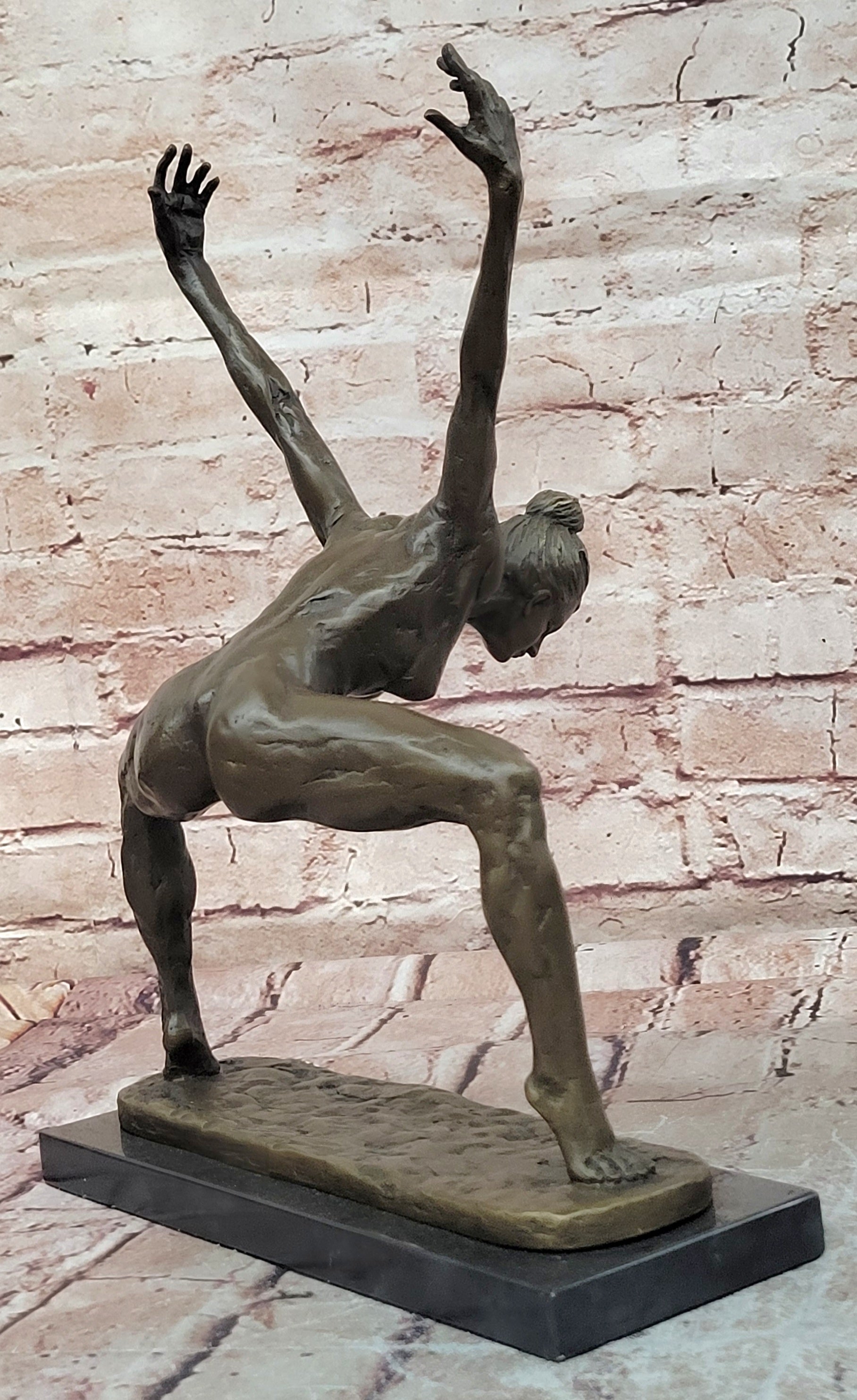 Contemporary Bronze Sculpture Abstract Modern Art Dancer Signed Milo Figurine Statue