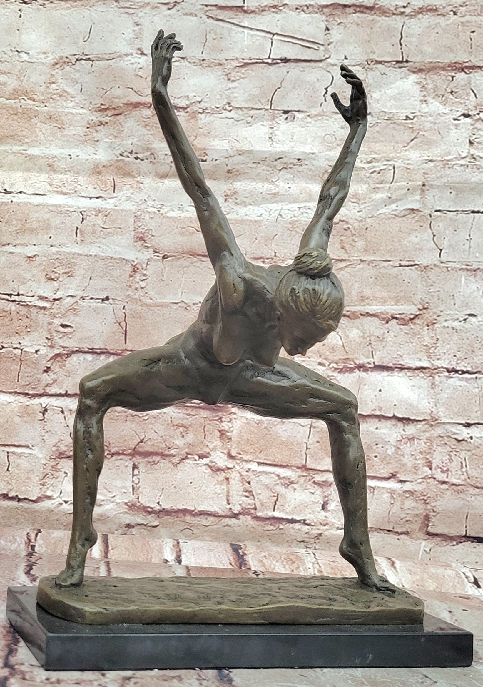Contemporary Bronze Sculpture Abstract Modern Art Dancer Signed Milo Figurine Statue