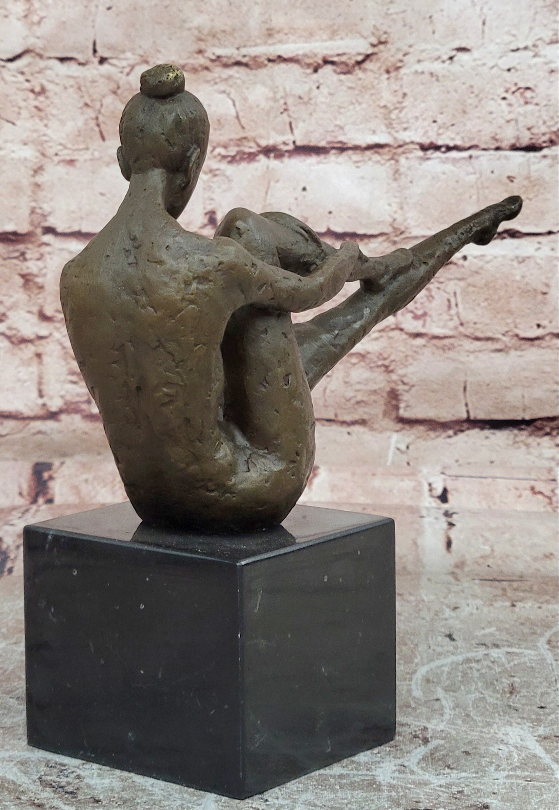 Bronze Sculpture Statue Woman Dancer Nude Marble Art Deco Rare Figure Ballet