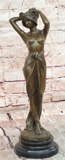 Bronze Wood Nymph Statue: Forest Goddess Sculpture Art Nouveau Style by Milo