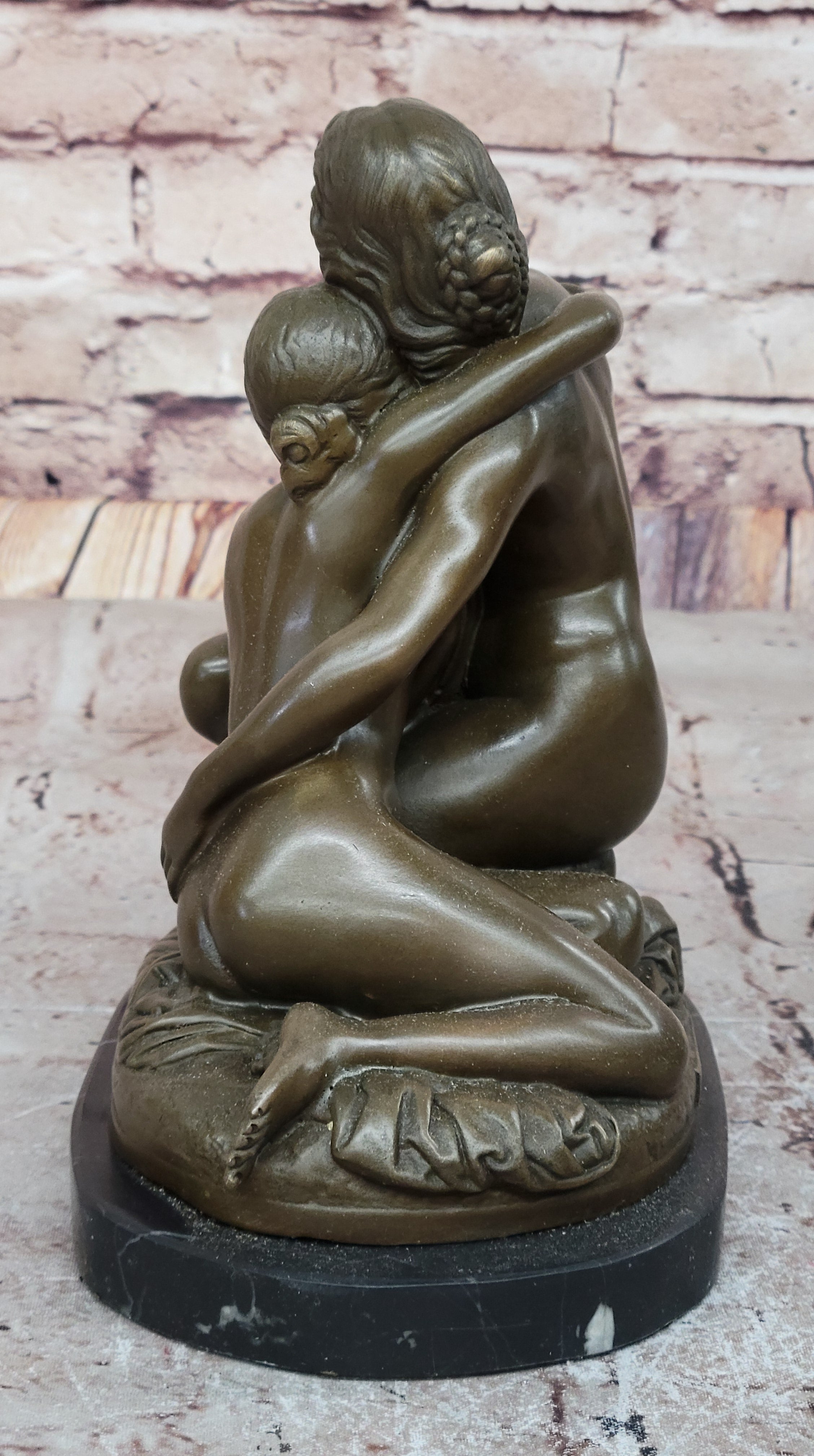 Bronze Mother and Child - A Touch of Tenderness by Adolf Jerichau