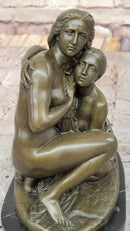 Bronze Mother and Child - A Touch of Tenderness by Adolf Jerichau