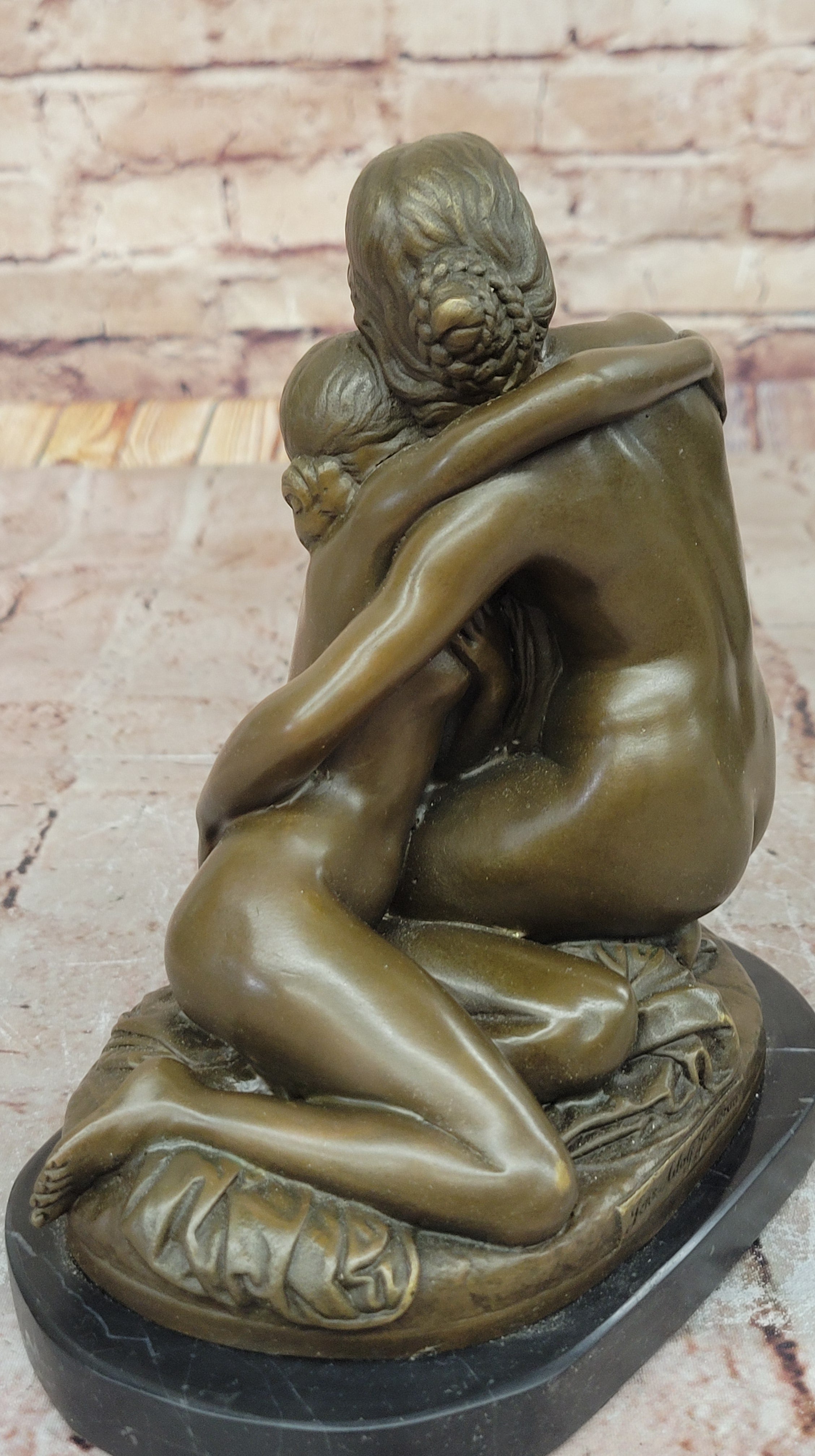 Bronze Mother and Child - A Touch of Tenderness by Adolf Jerichau