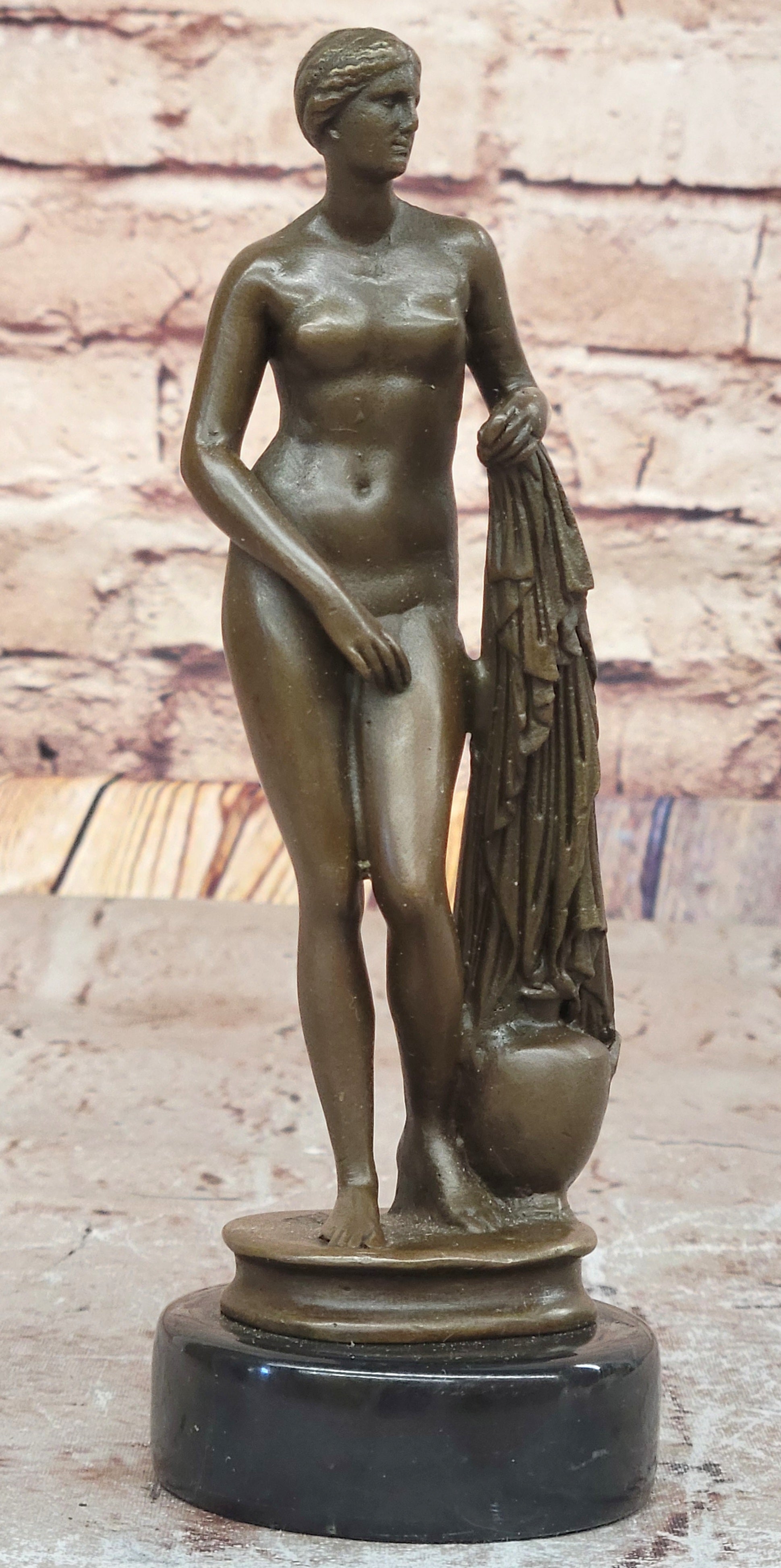 Hot Cast Bronze Nude Inspired by Venus - Signed Milo - Marble Base