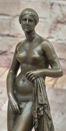 Hot Cast Bronze Nude Inspired by Venus - Signed Milo - Marble Base