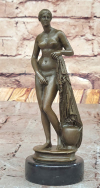 Hot Cast Bronze Nude Inspired by Venus - Signed Milo - Marble Base