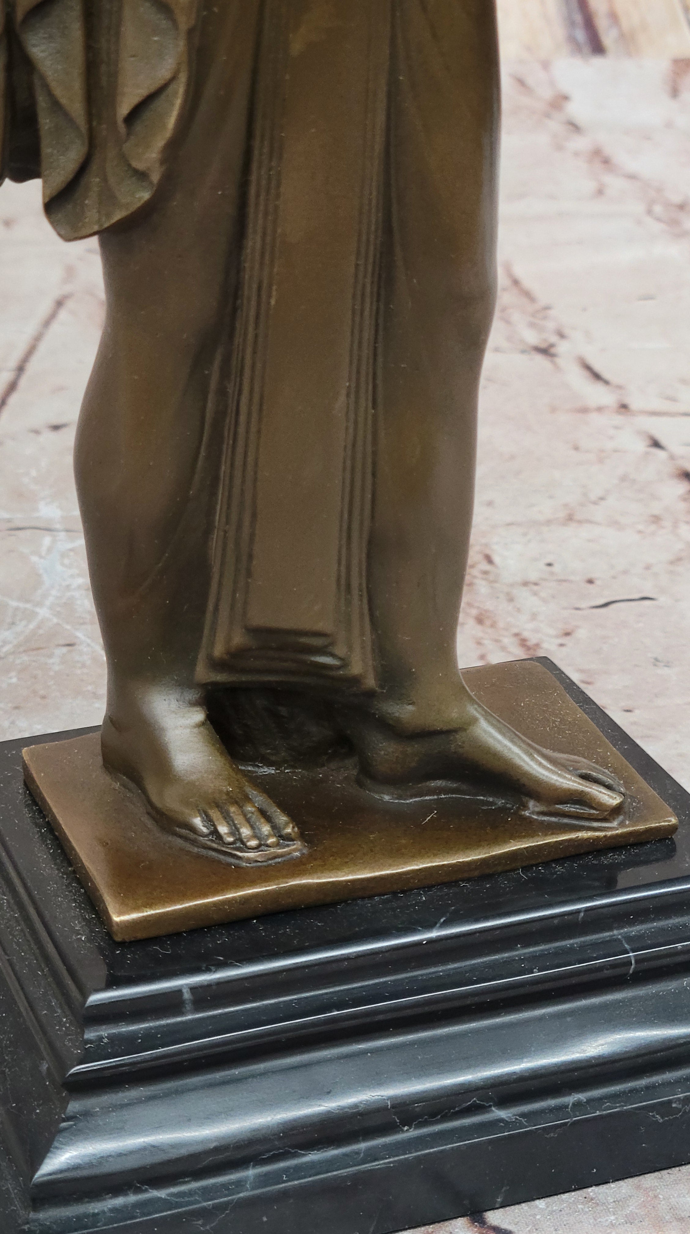 Bronze Sculpture of Athena with Shield and Helmet by Milo