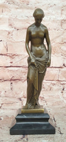 Signed Milo Venus Taking a bath Woman Greek Goddess Female Bronze Sculpture