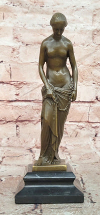 Signed Milo Venus Taking a bath Woman Greek Goddess Female Bronze Sculpture